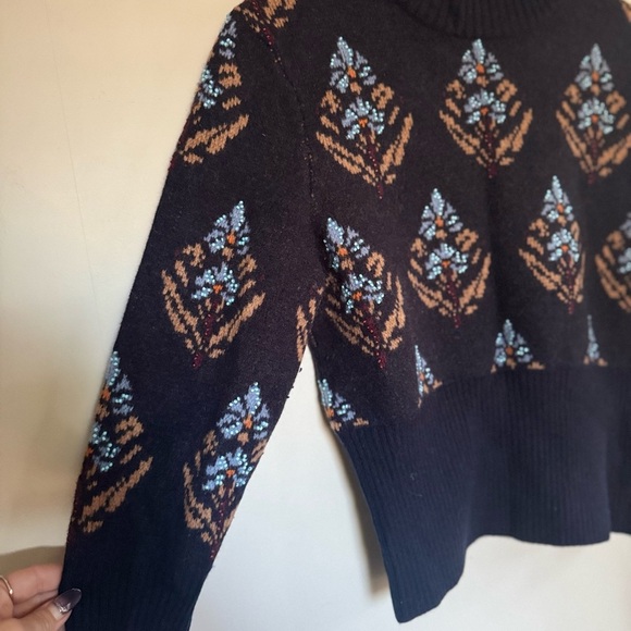 Tory Burch embellished Block Print Patterned Wool Sweater - Picture 3 of 10